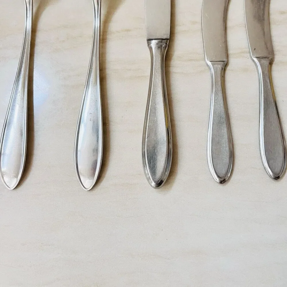 5pc WMF Cromargan Germany Shadowpoint Serving Set Stainless